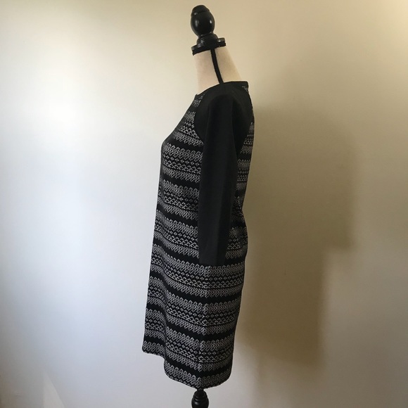 Loft - Black & White Patterned Dress - Picture 2 of 5